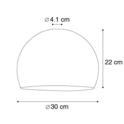 Kunststof lampenkap opaal wit bol 30/4/22