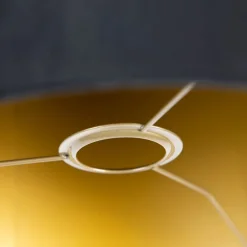 Lampenkap velours 25/25/25 zwart - goud