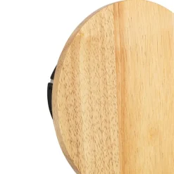 Landelijk wandlamp hout rond kantelbaar - Pulley