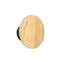 Landelijk wandlamp hout rond kantelbaar - Pulley