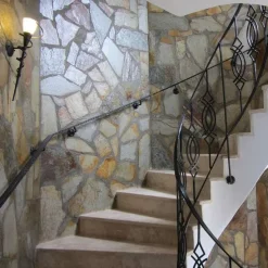 Landelijk wandlamp roestbruin met creme glas - Castle