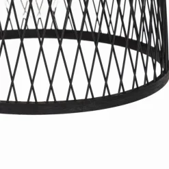 Landelijke buiten hanglamp zwart rotan 40 cm - Calamus