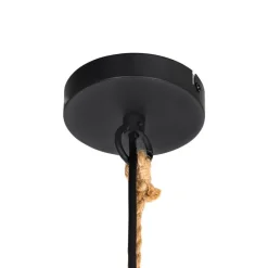 Landelijke buiten hanglamp zwart rotan 40 cm - Calamus