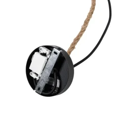 Landelijke buiten hanglamp zwart rotan 40 cm - Calamus