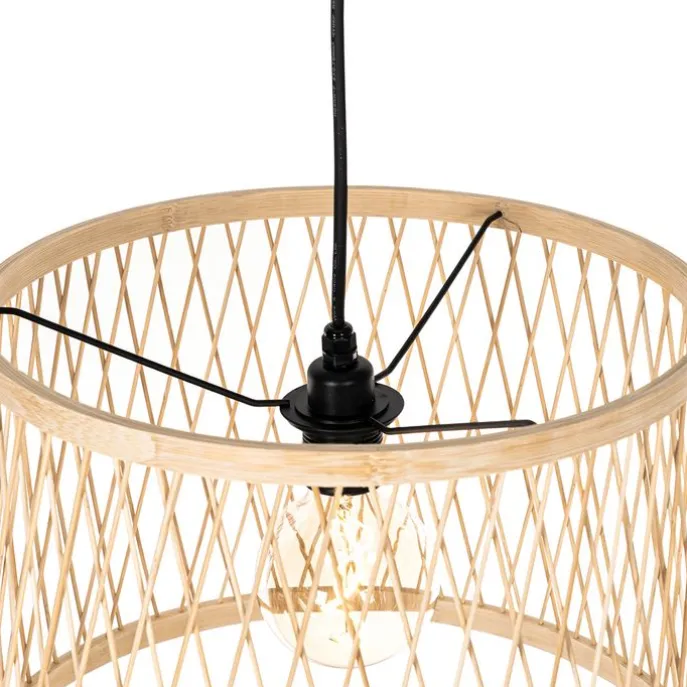 Landelijke buiten hanglamp rotan 3-lichts - Calamus