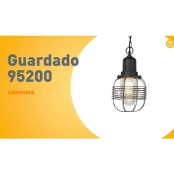 Landelijke buiten hanglamp zwart IP44 - Guardado