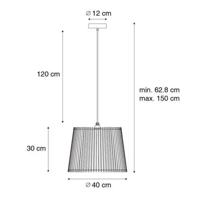 Landelijke buiten hanglamp hout IP44 - Jayla