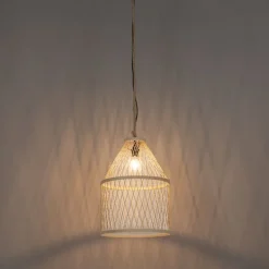 Landelijke buiten hanglamp rotan 40x55 cm - Calamus