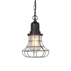 Landelijke buiten hanglamp zwart - Moreno