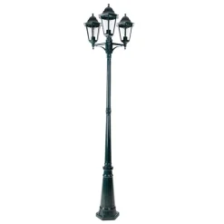 Landelijke buiten lantaarn donker groen 3-lichts IP44 - New Orleans