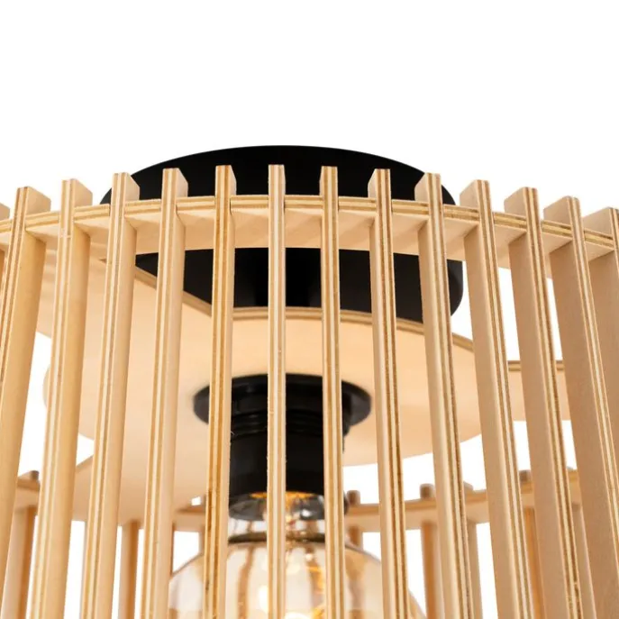 Landelijke buiten plafondlamp hout IP44 - Jayla