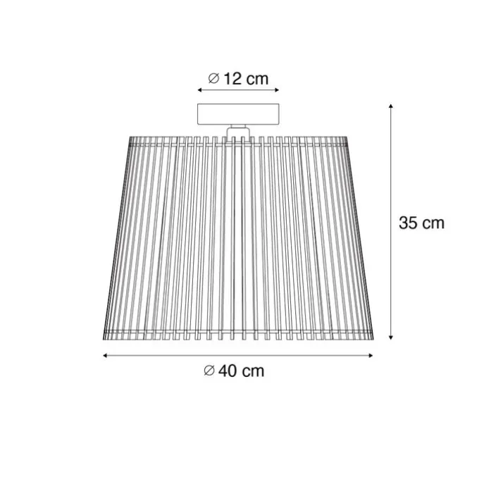 Landelijke buiten plafondlamp hout IP44 - Jayla