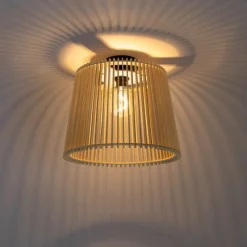 Landelijke buiten plafondlamp hout IP44 - Jayla