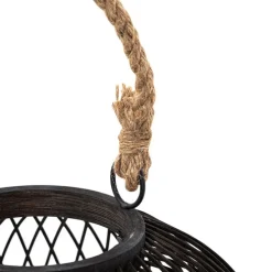 Landelijke buiten tafellamp zwart rotan - Calamus