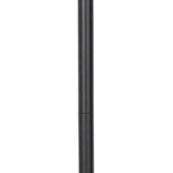 Landelijke buiten vloerlamp zwart met bamboe incl. LED - Kaiser