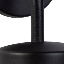 Landelijke buitenwandlamp zwart met glas - Elza