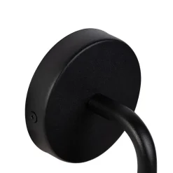 Landelijke buitenwandlamp zwart met glas - Elza