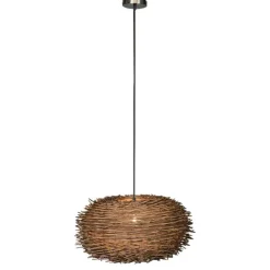 Landelijke hanglamp bruin rotan - Hatch 45