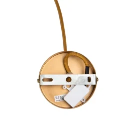 Landelijke hanglamp geel velours met rotan 60cm - Frills Can