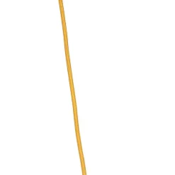 Landelijke hanglamp geel velours met rotan 60cm - Frills Can