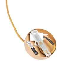 Landelijke hanglamp groen velours met rotan 60cm - Frills Can