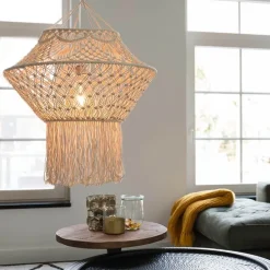 Landelijke hanglamp macramé 90 cm - Macra