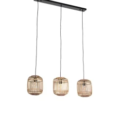 Landelijke hanglamp rotan 3-lichts - Manila