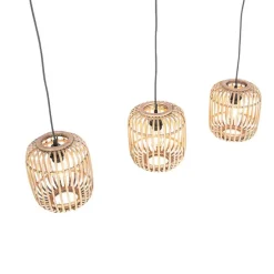 Landelijke hanglamp rotan 3-lichts - Manila