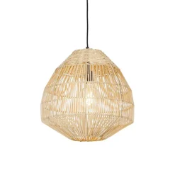 Landelijke hanglamp rotan 41 cm - Bishop