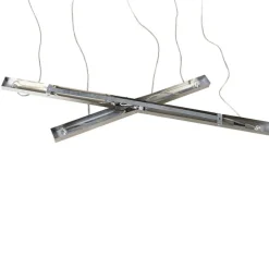 Landelijke hanglamp staal 5-lichts - Hermina