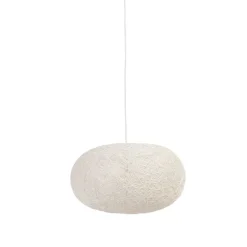 Landelijke hanglamp wit 50 cm - Corda Flat