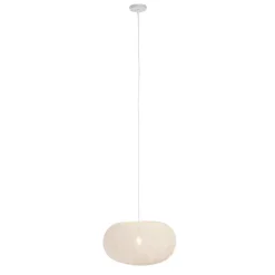 Landelijke hanglamp wit 50 cm - Corda Flat