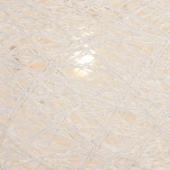 Landelijke hanglamp wit 50 cm - Corda Flat