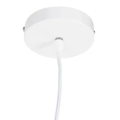 Landelijke hanglamp wit 50 cm - Corda Flat