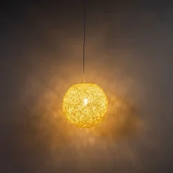 Landelijke hanglamp wit bol 35cm - Corda
