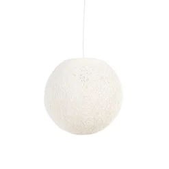 Landelijke hanglamp wit bol 35cm - Corda