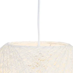 Landelijke hanglamp wit bol 35cm - Corda