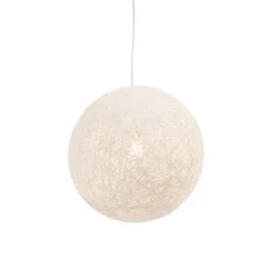 Landelijke hanglamp wit bol 35cm - Corda