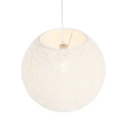 Landelijke hanglamp wit bol 35cm - Corda