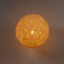 Landelijke hanglamp wit bol 60cm - Corda