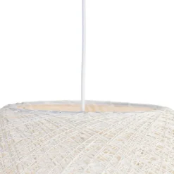 Landelijke hanglamp wit bol 60cm - Corda