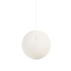 Landelijke hanglamp wit bol 45cm - Corda