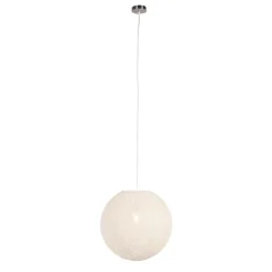 Landelijke hanglamp wit bol 45cm - Corda