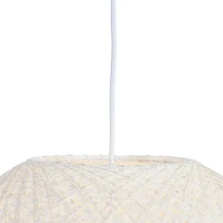 Landelijke hanglamp wit bol 45cm - Corda