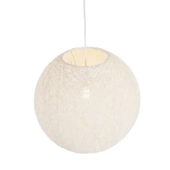 Landelijke hanglamp wit bol 45cm - Corda