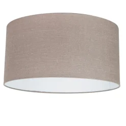 Landelijke hanglamp wit met bruine kap 50 cm - Combi 1