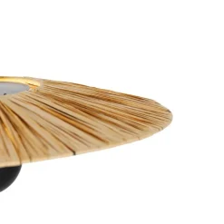 Landelijke hanglamp zwart met touw 45 cm - Leia