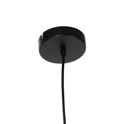 Landelijke hanglamp zwart met touw 45 cm - Leia