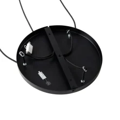 Landelijke hanglamp zwart met touw 3-lichts - Leia