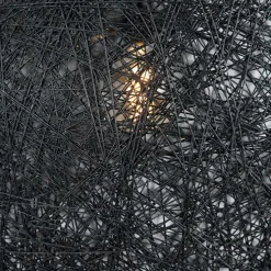 Landelijke hanglamp zwart 80 cm - Corda